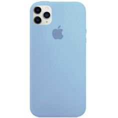 Акция на Чехол Silicone Case Full Protective (AA) для Apple iPhone 11 Pro Max (6.5") Голубой / Cornflower от Allo UA