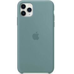 Акция на Чехол Silicone case (AAA) для Apple iPhone 11 Pro Max (6.5") Зеленый / Cactus от Allo UA