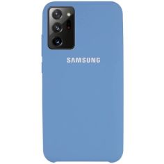 Акція на Чехол Silicone Cover (AAA) для Samsung Galaxy Note 20 Ultra Синий / Denim Blue від Allo UA