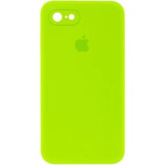 Акція на Чехол Silicone Case Square Full Camera Protective (AA) для Apple iPhone 7 / 8 / SE (2020) (4.7") Салатовый / Neon green від Allo UA