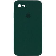 Акция на Чехол Silicone Case Square Full Camera Protective (AA) для Apple iPhone 7 / 8 / SE (2020) (4.7") Зеленый / Dark green от Allo UA