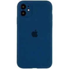 Акция на Чехол Silicone Case Square Full Camera Protective (AA) для Apple iPhone 11 Pro (5.8") Синий / Navy blue от Allo UA