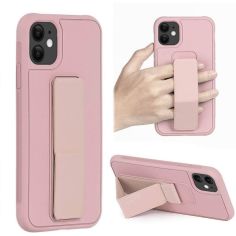 Акція на Силиконовый чехол Hand holder для Apple iPhone 11 (6.1") Pink від Allo UA