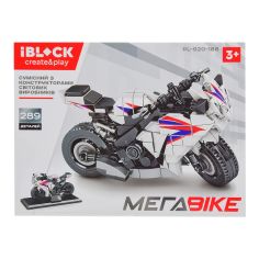 Акция на Конструктор IBLOCK Мега Bike Спортивний мотоцикл білий (PL-920-188) от Будинок іграшок