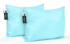 Акція на Набор антиаллергенных средних подушек Bamboo 1613 Eco Light Blue MirSon 50х70 см 2 шт від Podushka