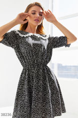 Акция на Коротка сукня з трендовим коміром от Gepur