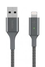 Акція на BELKIN USB-A - Lightning, BRAIDED, 1.2m, gray (CAA007BT04GR) від Repka