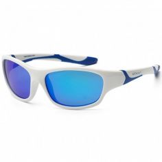 Акция на Детские солнцезащитные очки Koolsun бело-голубые серии Sport 3+ KS-SPWHSH003 от Podushka