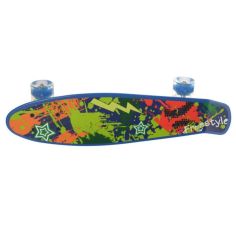 Акция на Детский скейтборд Пенни Борд MAXLEND Penny Board Ultra Синий со светящимися колесами от Allo UA