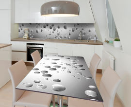 Акция на Виниловая 3D наклейка на стол Zatarga Брызги белого глянца 650х1200 мм (Z185111/1st) от Rozetka UA