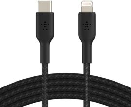 Акція на Кабель Belkin Type-C - Lightning 1м плетеный Black (CAA004BT1MBK) від MOYO