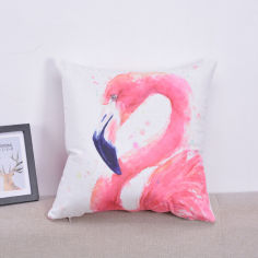 Акция на Подушка декоративная Большой фламинго 45 х 45 см Berni Home Белый (46371) от Allo UA