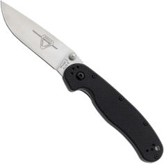 Акция на Карманный нож Ontario RAT II Folder - Satin гладкая РК Черная рукоять (8860) от Rozetka UA