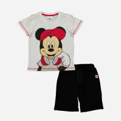 Акция на Костюм (футболка + шорты) Disney Mickey Mouse MC17274 110 см Бело-черный (8691109880635) от Rozetka
