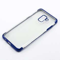 Акція на Силиконовый чехол Clear Case для Samsung Galaxy A8 Plus 2018 Blue від Allo UA