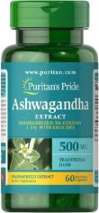 Акция на Puritan's Pride Ashwagandha Extract 500 mg Ашвагандха 60 капсул от Stylus
