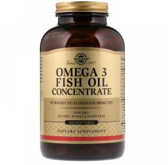 Акція на Solgar Omega-3 Fish Oil Concentrate 1000 mg, 240 Softgels від Y.UA