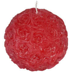 Акция на Свеча парафиновая шар Рафаэлло Candy Light Красная, диаметр 8 см от Auchan