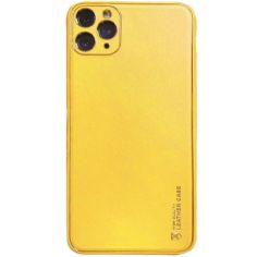 Акція на Кожаный чехол Xshield для Apple iPhone 11 Pro Max (6.5") Желтый / Yellow від Allo UA