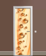 Акція на Виниловая 3D наклейка на дверь Zatarga Молекулы золота 650х2000 мм (Z185245dv) від Rozetka UA