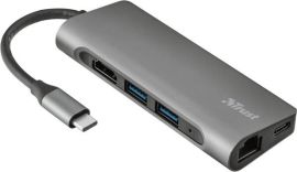 Акція на USB-хаб Trust Dalyx 7-IN-1 USB-C Aluminium (23775_TRUST) від MOYO