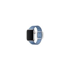Акція на Ремінець Modern Buckle Leather Loop для Apple Watch Series 1/2/3/4/5/6 38mm/40mm Silver / Blue   (LC-0248) від Allo UA