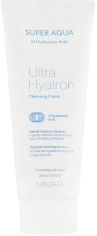 Акция на Очищающий крем для лица с гиалуроновой кислотой Missha Super Aqua Ultra Hyalron Cleansing Cream 200 мл (8809643507233) от Rozetka