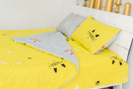 Акція на Летний спальный комплект 2411 EcoSilk 19-2508 Cascata одеяло, простынь и наволочки MirSon 140х205 см від Podushka