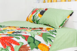 Акція на Детский летний спальный комплект 2409 EcoSilk 17-0002 Cecilio одеяло, простынь и наволочки MirSon 110х140 см від Podushka