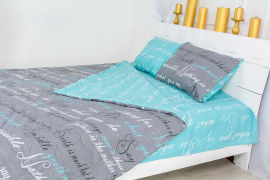 Акция на Детский летний спальный комплект 2406 EcoSilk 17-0003 Tulio одеяло, простынь и наволочки MirSon 110х140 см от Podushka