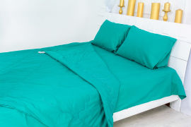 Акція на Летний спальный комплект 2402 EcoSilk 17-4735 Caterina одеяло, простынь и наволочки MirSon 140х205 см від Podushka