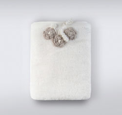 Акция на Махровое полотенце Labelle Irya ekru молочное 90х150 см от Podushka