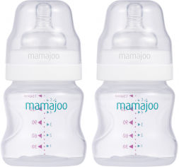Акция на Набор бутылочек для кормления Mamajoo Silver 150 мл х 2 шт (8697767121653) от Rozetka UA