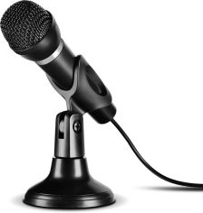 Акция на Микрофон SPEEDLINK Capo USB Desk and Hand Microphone Black (SL-800002-BK) от Rozetka