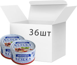 Акція на Упаковка кильки балтийской Аквамарин обжаренная неразобранная в томатном соусе 230 г 36 шт (4820183773678) від Rozetka UA