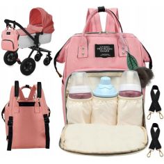 Акция на Сумка-рюкзак для мамы и коляски Living Traveling Share с множеством карманов 30 л / 51 х 36 см Розовый от Allo UA
