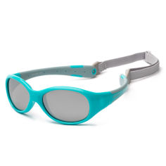 Акция на Детские солнцезащитные очки 3+ Flex Koolsun KS-FLAG003 бирюзово-серые от Podushka