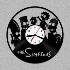 Акция на Настенные часы из винила Симпсоны (2531554-Т) от Allo UA