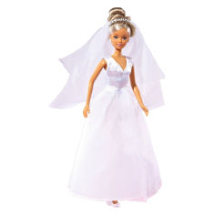 Акция на Кукла Штеффи в свадебном платье Simba классическое платье (5733414/5733414-1) от Будинок іграшок