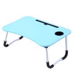 Акция на Стол подставка для ноутбука, планшета, складной стол для завтрака в кровать MRD, голубой от Allo UA