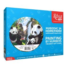 Акция на Картина по номерам Rosa Start Счастливые панды 35 x 45 см (N00013568) от Будинок іграшок