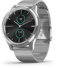 Акция на Garmin Vivomove Luxe Silver stainless steel case with silver Milanese band (010-02241-03) от Stylus