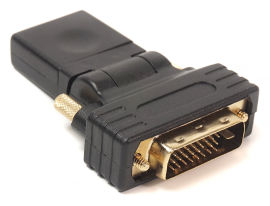 Акция на Переходник PowerPlant HDMI AF - mini HDMI AM, 360 градусов от Auchan