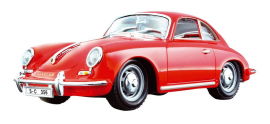 Акция на Автомодель Bburago Porshe 356B 1961 червоний 1:24 (18-22079 red) от Будинок іграшок