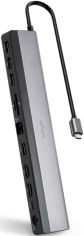 Акція на Vava Adapter USB-C to USB-C+2хUSB3.0+2хUSB2.0+RJ45+2xHDMI+3.5mm+SD 85W Grey (VA-DK004) від Stylus