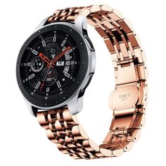 Акция на Браслет для Samsung Galaxy Watch 46 мм | Galaxy Watch 3 45 mm | Gear S3 Ремешок 22мм Link стальной Розовое Золото BeWatch (1022438) от Allo UA