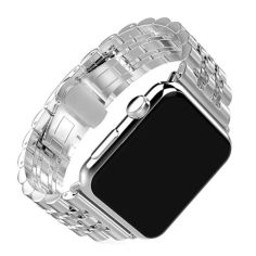 Акция на Браслет для Apple Watch series 3 | 4 | 5 | 6  с шириной корпуса 38|40mm Ремешок Link стальной Серебряный BeWatch (1021405) от Allo UA