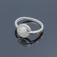 Акція на Серебряное кольцо с золотыми вставками Анкара 19,5 від Allo UA