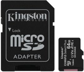 Акція на Карта пам'яті Kingston microSDXC 64GB Canvas Select Plus Class 10 UHS-I U1 V10 A1 + SD-адаптер (SDCS2/64GB) від Територія твоєї техніки