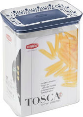Акция на Емкость для хранения сыпучих продуктов Stefanplast Tosca 2.2 л Бело-голубая (55651) от Rozetka UA